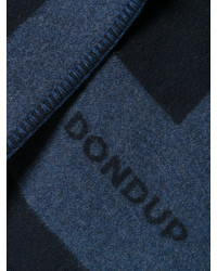 Manteau cape à rayures horizontales bleu marine Dondup