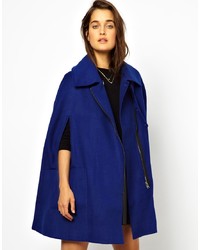 Manteau cape bleu Asos