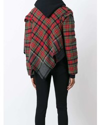 Manteau cape écossais rouge Comme Des Garçons Vintage