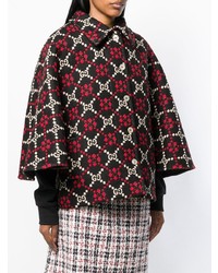 Manteau cape imprimé multicolore Gucci