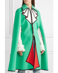 Manteau cape imprimé vert Gucci