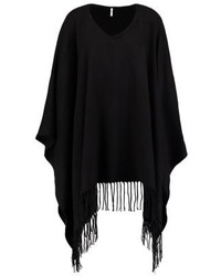 Manteau cape noir Only