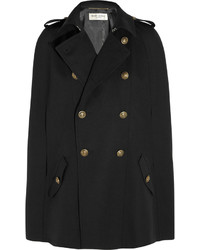 Manteau cape noir Saint Laurent