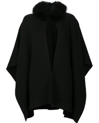 Manteau cape noir Sofia Cashmere