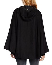 Manteau cape noir Yumi