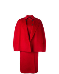 Manteau cape rouge Agnona