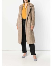 Manteau de fourrure beige Blancha