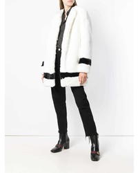 Manteau de fourrure blanc et noir La Seine & Moi