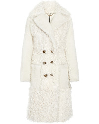 Manteau de fourrure blanc Burberry