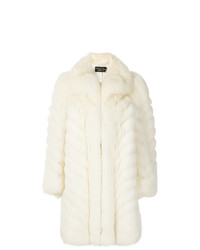 Manteau de fourrure blanc Christian Dior Vintage