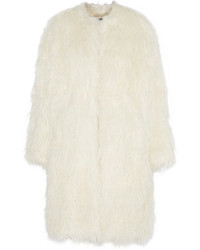 Manteau de fourrure blanc DKNY