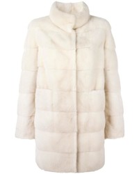 Manteau de fourrure blanc