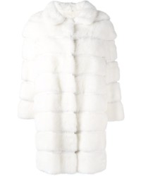 Manteau de fourrure blanc Simonetta Ravizza