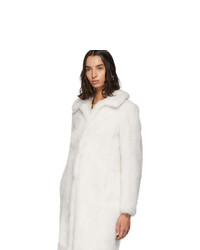 Manteau de fourrure blanc Yves Salomon Meteo