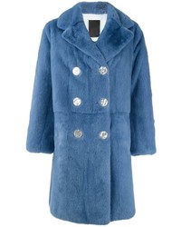 Manteau de fourrure bleu clair