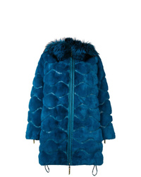 Manteau de fourrure bleu Liska