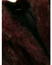 Manteau de fourrure bordeaux Christian Dior Vintage