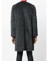 Manteau de fourrure gris foncé Liska