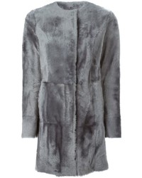 Manteau de fourrure gris Drome