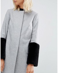 Manteau de fourrure gris Helene Berman