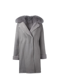 Manteau de fourrure gris Guy Laroche Vintage
