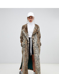 Manteau de fourrure imprimé léopard marron clair Story Of Lola