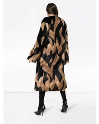 Manteau de fourrure imprimé marron Givenchy