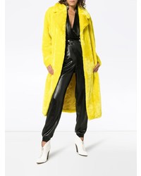 Manteau de fourrure jaune Tibi