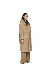 Manteau de fourrure marron clair Max Mara