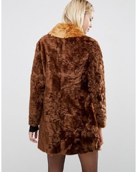 Manteau de fourrure marron Asos