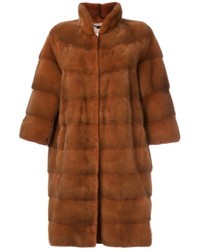 Manteau de fourrure marron