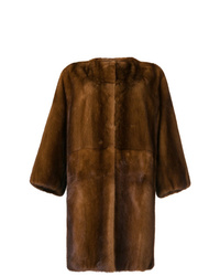 Manteau de fourrure marron P.A.R.O.S.H.