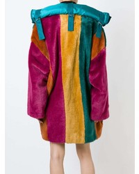 Manteau de fourrure multicolore Jc De Castelbajac Vintage