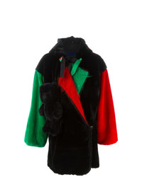 Manteau de fourrure multicolore Jc De Castelbajac Vintage