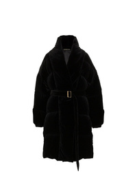 Manteau de fourrure noir Alexandre Vauthier