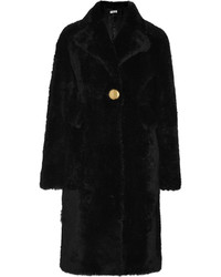 Manteau de fourrure noir Balenciaga