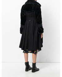 Manteau de fourrure noir Sacai