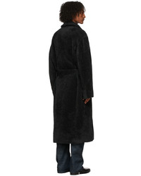 Manteau de fourrure noir Lemaire
