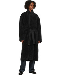 Manteau de fourrure noir Lemaire