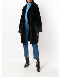 Manteau de fourrure noir Desa Collection