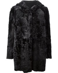 Manteau de fourrure noir Drome