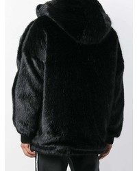 Manteau de fourrure noir DSQUARED2