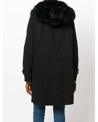 Manteau de fourrure noir Ermanno Scervino