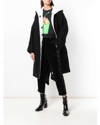 Manteau de fourrure noir Yohji Yamamoto