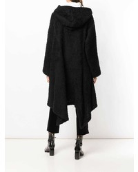 Manteau de fourrure noir Yohji Yamamoto