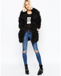 Manteau de fourrure noir Cheap Monday