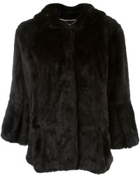 Manteau de fourrure noir Twin-Set