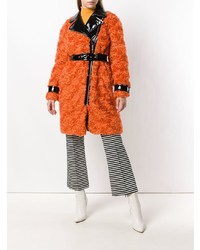 Manteau de fourrure orange Moschino