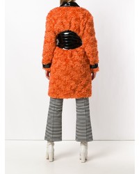 Manteau de fourrure orange Moschino