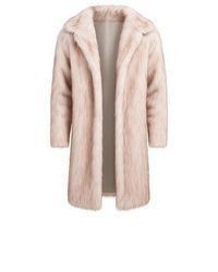 Manteau de fourrure rose